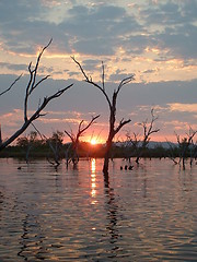 Image showing Sunset at the Lagoon