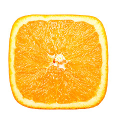 Image showing square slice of orange