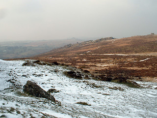 Image showing Snow on Dartmoor