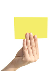 Image showing blank in a hand