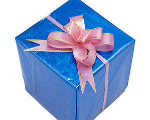 Image showing blue gift box