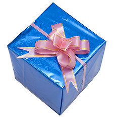 Image showing gift blue box