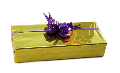 Image showing golden gift box