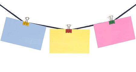 Image showing color blanks on rope