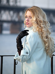 Image showing Lady on promenade