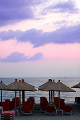 Image showing ocean and sunrise in Greece