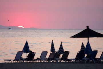 Image showing ocean and sunrise in Greece