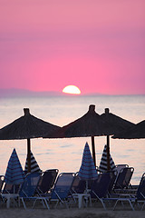 Image showing ocean and sunrise in Greece