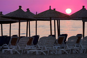 Image showing ocean and sunrise in Greece