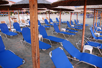 Image showing parasol and deckchair