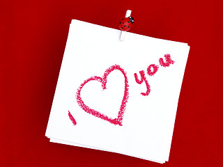 Image showing I love you