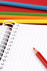 Image showing Pencils and agenda