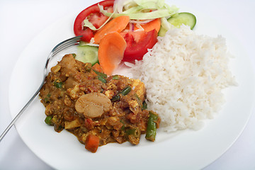 Image showing Vegetable shabnam vegetarian curry closeup