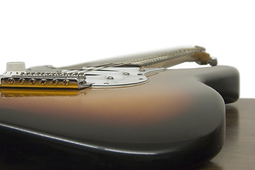 Image showing Guitar shape at an angle, focused at tremolo