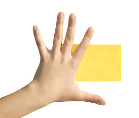 Image showing hand and card