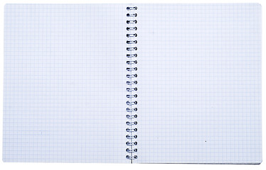 Image showing open spiral notebook