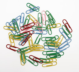 Image showing paperclips on white