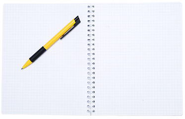 Image showing spiral notebook and pen