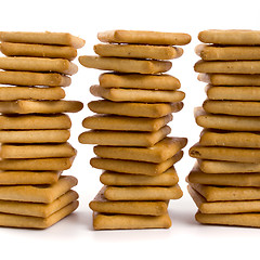 Image showing three stacks of cookie