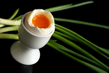 Image showing Egg on black 