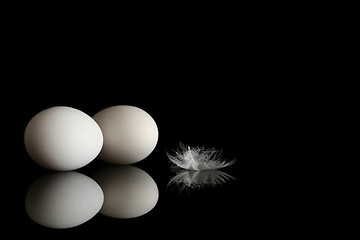 Image showing Egg on black 