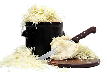 Image showing Preparing sauerkrout