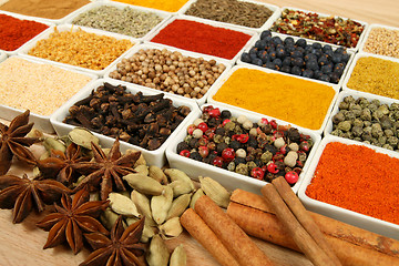 Image showing Variety of spices.