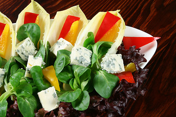 Image showing Vegetable salad and roquefort