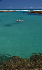 Image showing Swimming in crystalline clear waters in Porto de Galinhas, Brazil