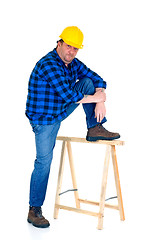 Image showing Carpenter at work