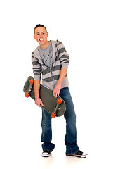 Image showing Handsome smiling skaterboy