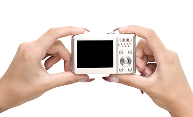 Image showing camera in a hands