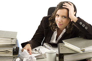 Image showing Stressed businesswoman