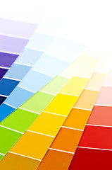 Image showing Color card paint samples
