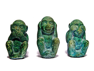 Image showing Three monkeys