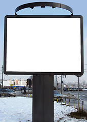 Image showing Blank Billboard During Winter