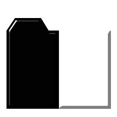 Image showing 3d Black and White Folder