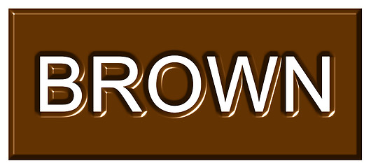 Image showing 3d Brown Badge