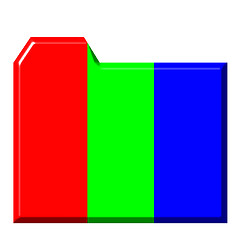 Image showing 3d Colorful Folder