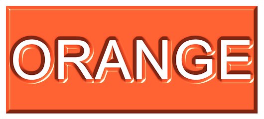 Image showing 3d Orange Badge