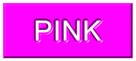 Image showing 3d Pink Badge