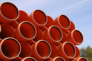 Image showing Pipes warehouse abstract