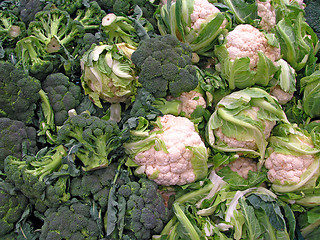 Image showing Fresh Broccoli And Cauliflower 1