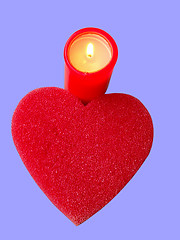 Image showing Candle and heart