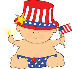 Image showing Baby Fourth of July