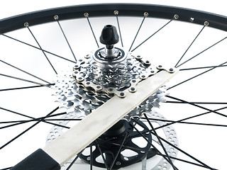 Image showing rear bicycle cog cassette