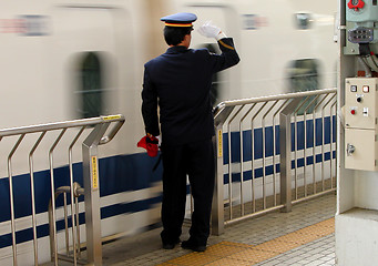 Image showing Railway station activities