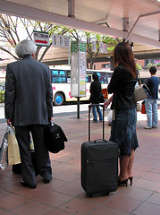 Image showing Waiting For The Bus