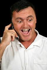 Image showing Surprised Cell Phone Man