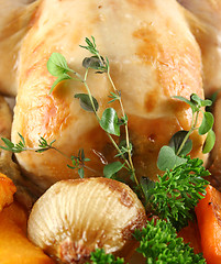 Image showing Roast Chicken With Garnish